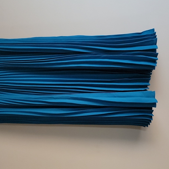 Nanette Nanette Lepore Teal Smocked Neck Pleated Sleeveless Dress 10 - Picture 9 of 15